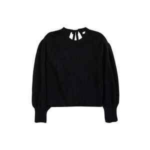 1901 Girl's Kid's Bow Back Sweater In Glitter Black Blossom Size L 10-12